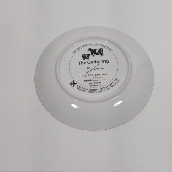 The American Folk Art Collection "The Gathering" Limited Edition Decorative Plat - Picture 8 of 9